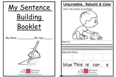 My Sentence Building Booklet