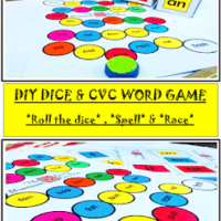 DIY DICE & CVC Word Game